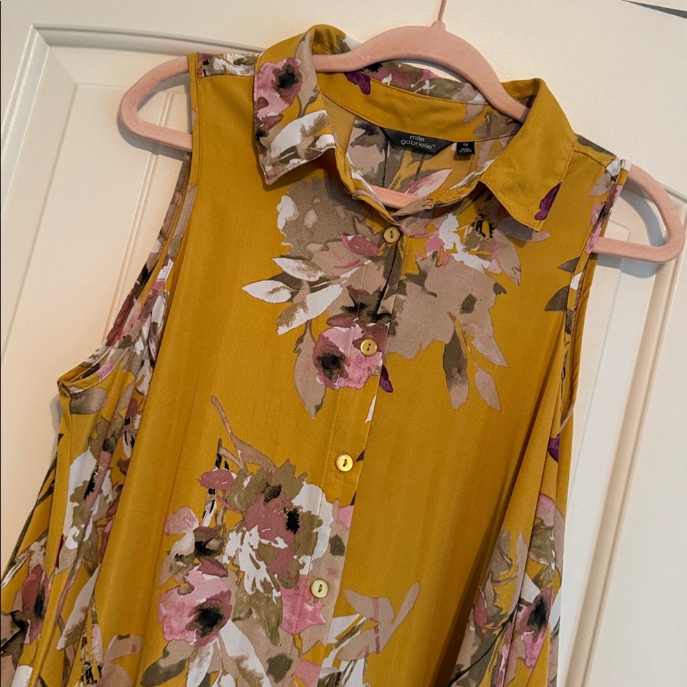 Mustard Floral dress